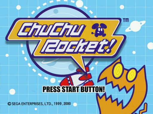 Chu Chu Rocket title screen for Sega Dreamcast